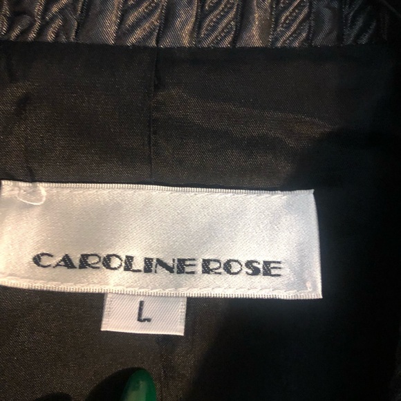 Caroline Rose Beautiful Black Button Coat - Picture 9 of 10